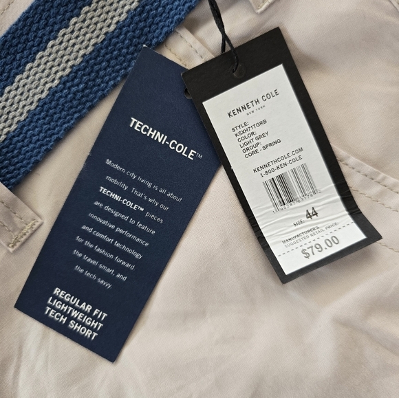$79 Kenneth Cole NWT Tech Cargo Shorts Mens Sz 44 Belted Pockets Outdoor - Picture 6 of 14